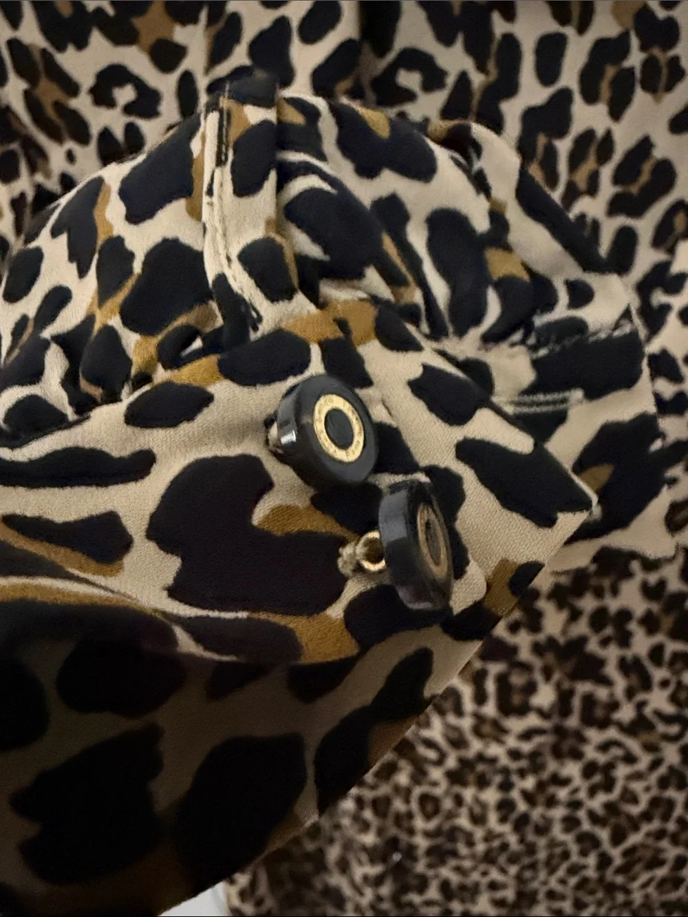 Tory Burch Leopard-Print 100% Silk Top in Beige, Black, Brown